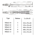 Nxac IP65 Push Button Crane Pendent Controls Double Speed